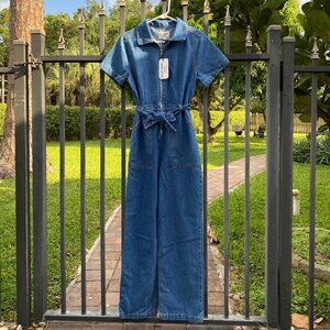 NWT Velvet Heart Short Sleeve Denim Jumpsuit